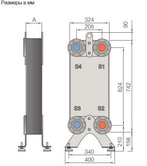 Теплообменник паяный пластинчатый  Alfa Laval CB200