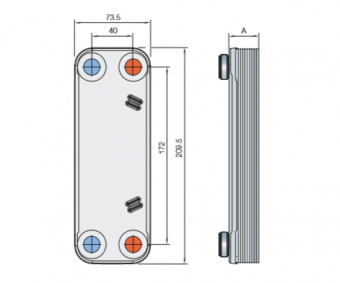 Теплообменник паяный пластинчатый  Alfa Laval CBH16AQ