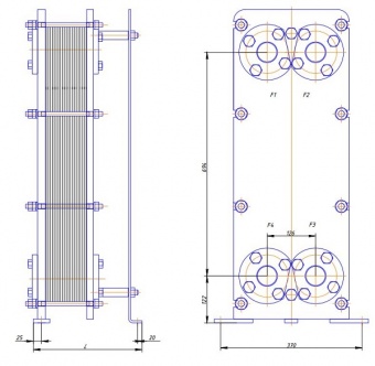 Теплообменник пластинчатый разборный Astera S14